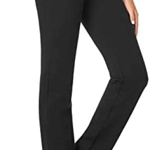 Tapata Ladies’s 28”/30”/32”/34” Stretchy Straight Gown Pants with Pockets Tall, Petite, Common for Workplace Work Enterprise