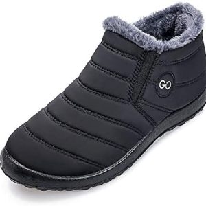 Womens Snow Boots Warm Ankle Booties Waterproof Comfortable Slip On Outdoor Fur Lined Lining Winter Shoes for Women