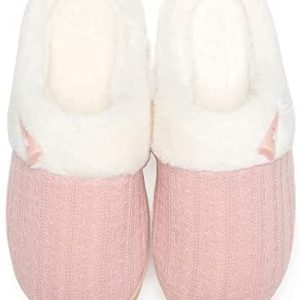 NineCiFun Girls’s Slip on Fuzzy Home Slippers Reminiscence Foam Slippers Scuff Outside Indoor Heat Plush Bed room Footwear with Fake Fur Lining