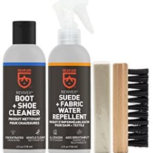 GEAR AID Revivex Suede, Nubuck and Fabric Boot and Shoe Care Kit with Protector Spray