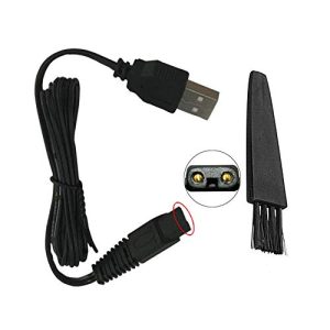 Shaver Power Cord for SOLO Men’s Rechargeable Full Body Hair Trimmer Replacement Shaver Charging Cable USB Charger with Cleaning Brush