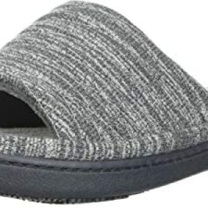 isotoner Women’s Andrea Open Toe Slide Slipper with Moisture Wicking for Indoor/Outdoor Comfort and Arch Support