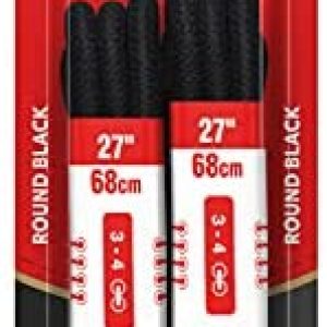 Kiwi Gown Shoe Laces, 27-inch, Spherical, Black