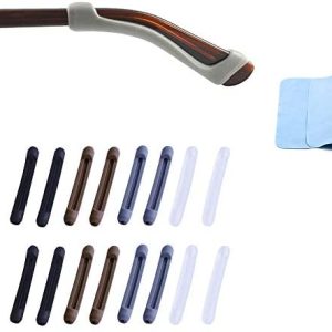SUKPSY 8 Pairs 4 Colors Soft Silicone Eyeglass Ear Cushions Temple Tips Eyeglass Pads Anti Slip Glasses Ear Hook Comfort Sport Ear Grips,Eyeglasses Leg Antiskid Cover for Sunglasses ,Reading Glasses