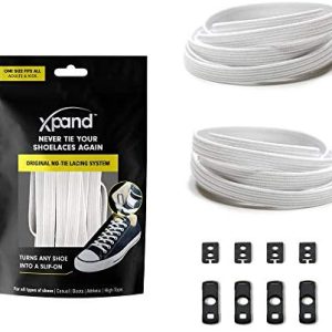 Xpand No Tie Shoelaces System with Elastic Laces – One Dimension Matches All Grownup and Youngsters Sneakers