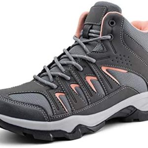 JABASIC Womens Mid Hiking Boots Lightweight Outdoor Trekking Shoes