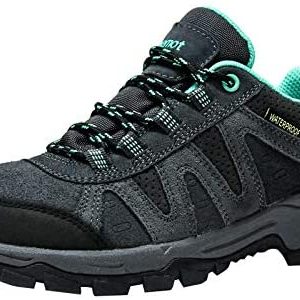 riemot Women’s Men’s Winter Snow Hiking Boots Waterproof Lightweight Walking Trekking Camping Shoes Breathable Non-Slip Warm Outdoor Trail Running Sneakers