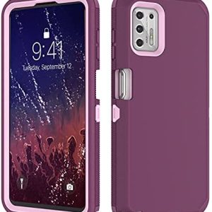 Jmart Moto G Stylus 2021 Case, for Motorola Moto G Stylus 2021 Case Shockproof Drop Protection Full Body Protective Heavy Duty Hard Shell Anti-Slip Rubber Bumper Sturdy Cover Phone Case-Wine Red