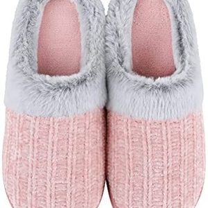 shoeslocker Girls’s Cozy Reminiscence Foam Slippers Fuzzy Plush Lined Home Footwear Indoor Out of doors Slippers