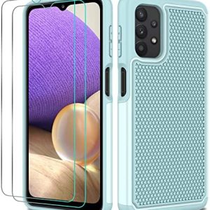 for Samsung Galaxy A32 5G Case: Drop Protecting Navy Grade Armor Case Cowl | Sturdy Anti-Slip Grip & Shock-Proof Silicone TPU Bumper | Twin-Layer Heavy Obligation Safety Cellphone Case – Teal