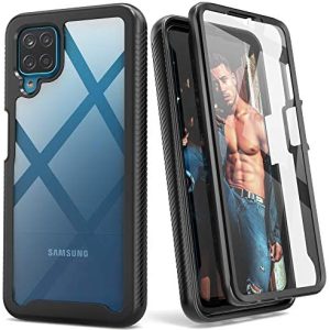 Galaxy A12 Case, IDweel Full-Physique Galaxy A12 Case with Construct in Display screen Protector Heavy Responsibility Safety Shockproof Shock Resistant Hybrid Rugged Anti-Slip Black Bumper Arduous Cowl, Clear