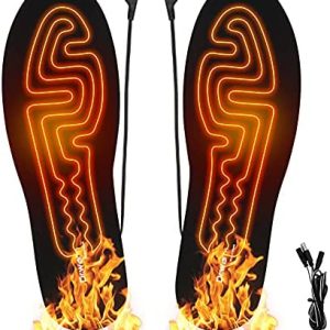 Dr.heat Heating Insoles USB Electrical Energy Thermal Soles for Males and Ladies Winter Looking Boots Footwear Sneaker Ice Fishing Mountaineering Tenting