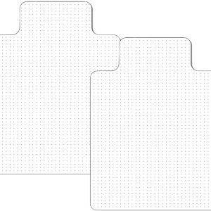 2 Pack Office Desk Chair Mat for Carpet Floor Low Pile PVC Protection Anti-Slip Floor Mat Carpeted Chair Mat Clear,48 x 36…
